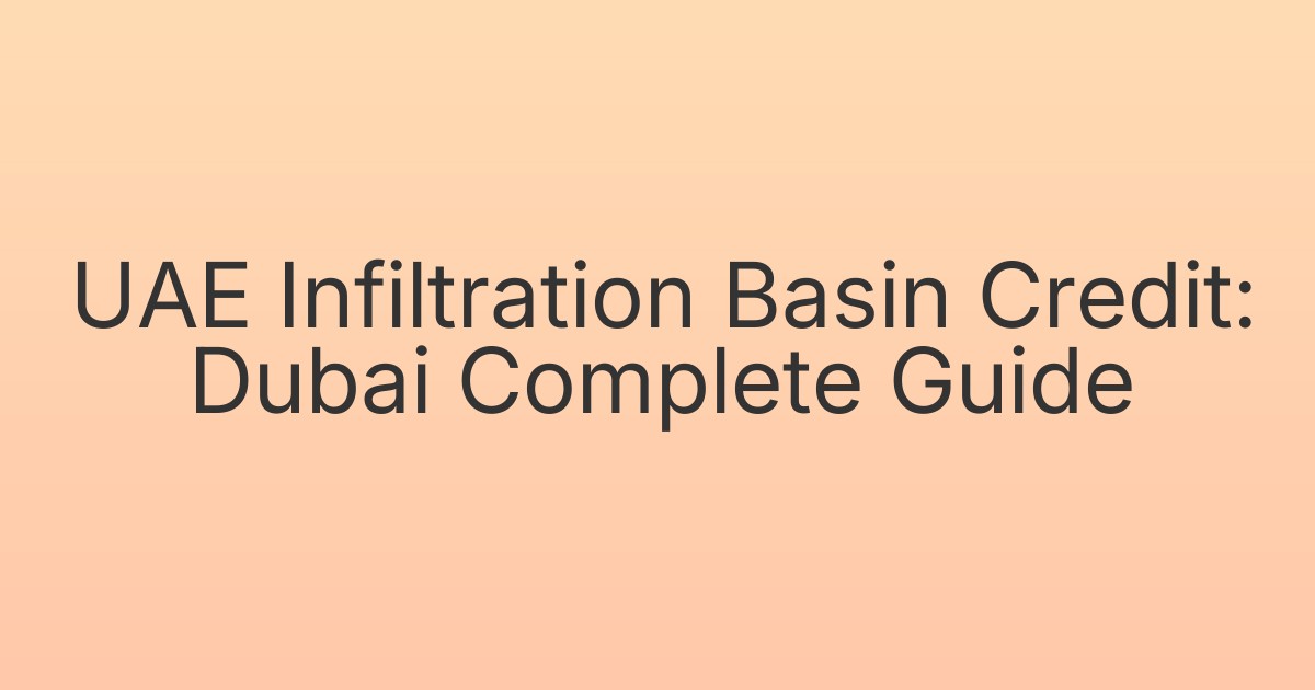 UAE Infiltration Basin Credit: Dubai Complete Guide